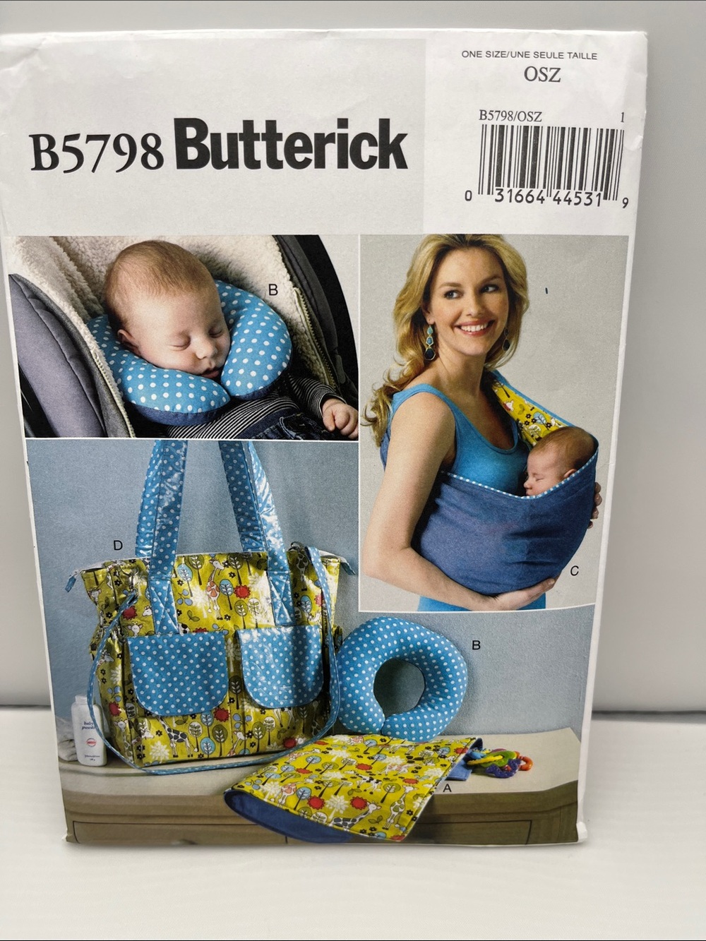 Butterick Kids Accessories Set - Blue and Yellow Bag & Pillow